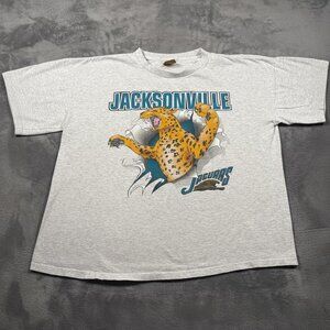 Vintage 1993 Jacksonville Jaguars Breakthrough Jaguar Gray NFL Tee